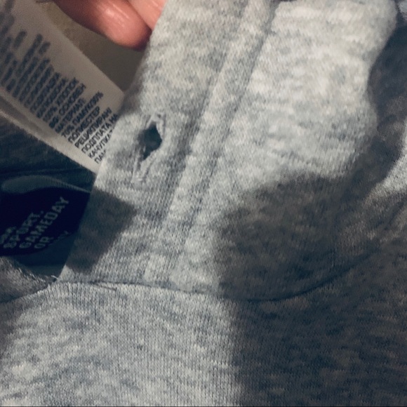 Grey Adidas Hoodie with Stripes - Picture 6 of 6